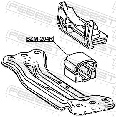FEBEST Mounting, automatic transmission (BZM-204R)