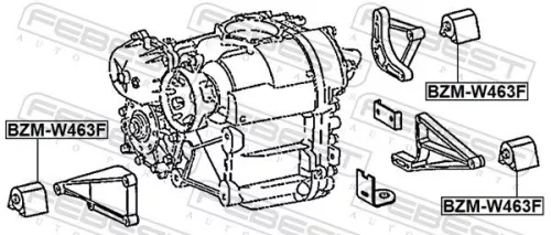 FEBEST Mounting, transfer case (BZM-W463F)