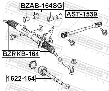 FEBEST Bellow, steering (BZRKB-164)