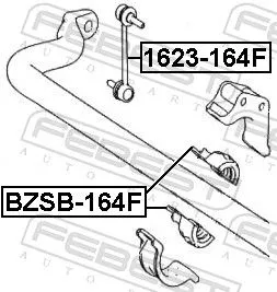 FEBEST Mounting, stabiliser bar (BZSB-164F)