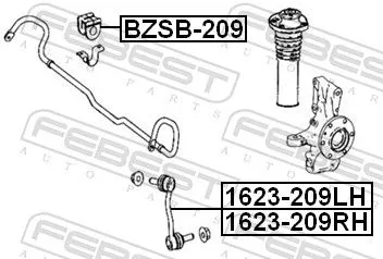 FEBEST Mounting, stabiliser bar (BZSB-209)