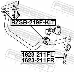FEBEST Repair Kit, stabiliser bush (BZSB-219F-KIT)