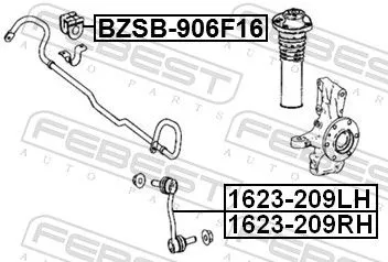FEBEST Mounting, stabiliser bar (BZSB-906F16)