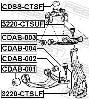 FEBEST Mounting, control/trailing arm (CDAB-004)