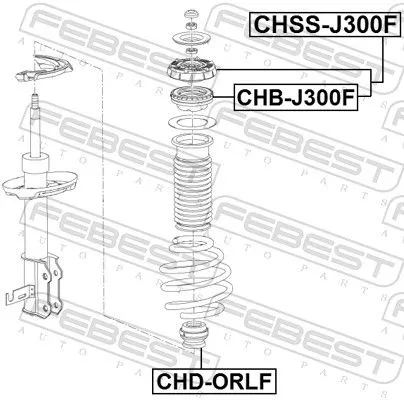 FEBEST Suspension Strut Support Mount (CHSS-J300F)