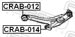 FEBEST Mounting, control/trailing arm (CRAB-012)