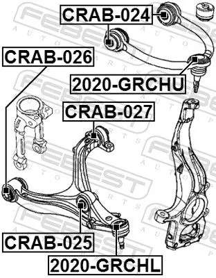 FEBEST Mounting, control/trailing arm (CRAB-027)
