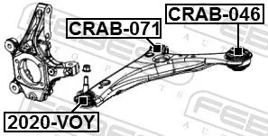FEBEST Mounting, control/trailing arm (CRAB-046)