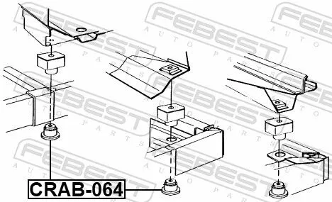 FEBEST Bushing, axle beam (CRAB-064)