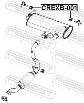 FEBEST Rubber Buffer, muffler (CREXB-001)