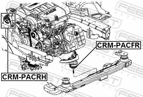 FEBEST Mounting, engine (CRM-PACFR)