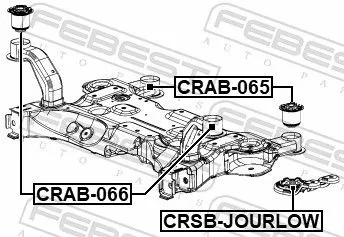 FEBEST Bushing, axle beam (CRSB-JOURLOW)