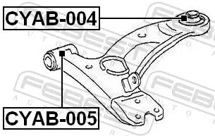 FEBEST Mounting, control/trailing arm (CYAB-005)