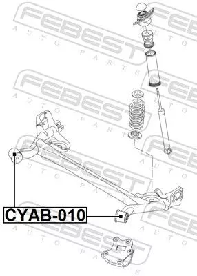 FEBEST Bushing, axle beam (CYAB-010)