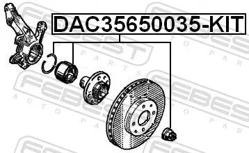 FEBEST Wheel Bearing Kit (DAC35650035-KIT)