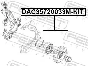 FEBEST Wheel Bearing Kit (DAC35720033M-KIT)