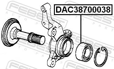 FEBEST Wheel Bearing (DAC38700038)