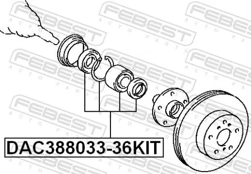 FEBEST Wheel Bearing Kit (DAC388033-36KIT)