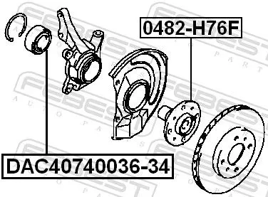 FEBEST Wheel Bearing (DAC40740036-34)