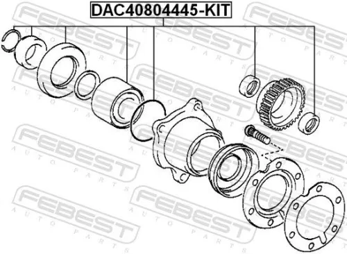 FEBEST Wheel Bearing Kit (DAC40804445-KIT)