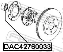 FEBEST Wheel Bearing (DAC42760033)