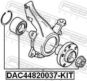 FEBEST Wheel Bearing Kit (DAC44820037-KIT)