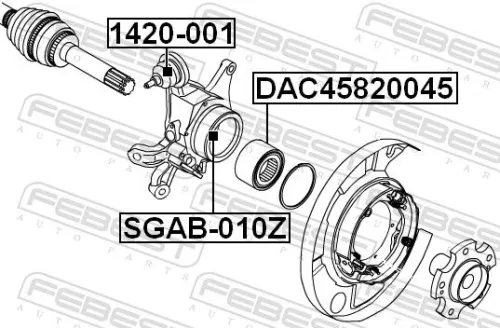 FEBEST Wheel Bearing (DAC45820045)
