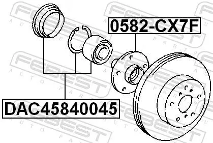 FEBEST Wheel Bearing Kit (DAC45840045)