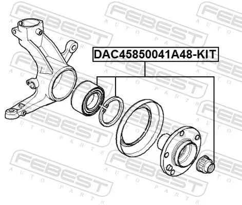 FEBEST Wheel Bearing Kit (DAC45850041A48-KIT)