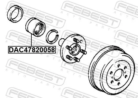 FEBEST Wheel Bearing (DAC47820058)