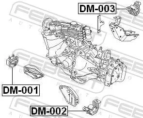 FEBEST Mounting, engine (DM-001)