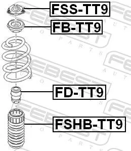 FEBEST Rubber Buffer, suspension (FD-TT9)