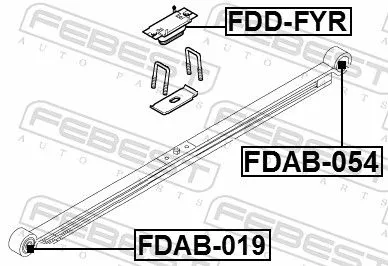 FEBEST Bushing, leaf spring (FDAB-019)