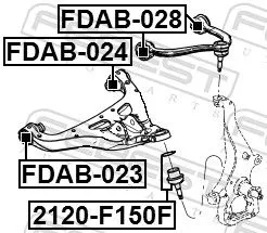 FEBEST Mounting, control/trailing arm (FDAB-024)