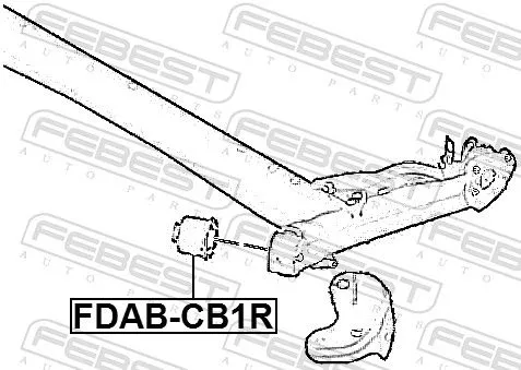 FEBEST Bushing, axle beam (FDAB-CB1R)