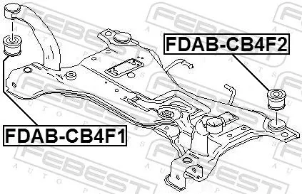 FEBEST Bushing, axle beam (FDAB-CB4F2)