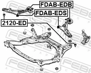 FEBEST Mounting, control/trailing arm (FDAB-EDS)