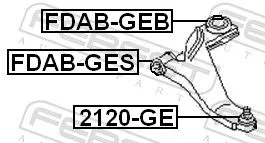 FEBEST Mounting, control/trailing arm (FDAB-GES)