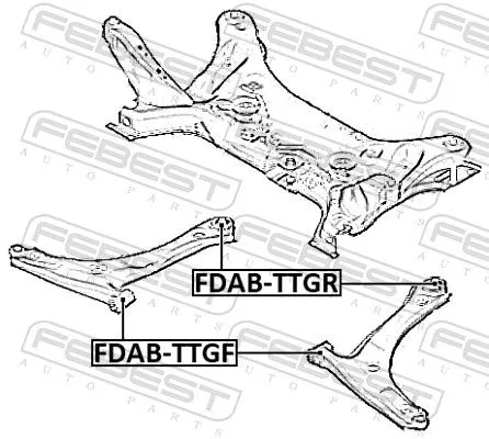 FEBEST Mounting, control/trailing arm (FDAB-TTGR)