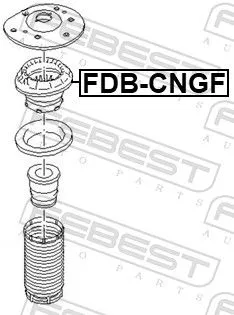 FEBEST Rolling Bearing, suspension strut support mount (FDB-CNGF)
