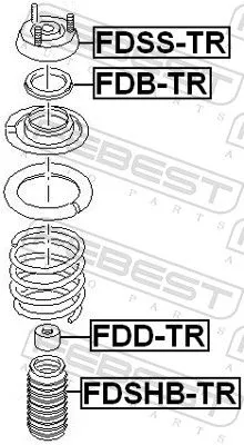 FEBEST Rolling Bearing, suspension strut support mount (FDB-TR)