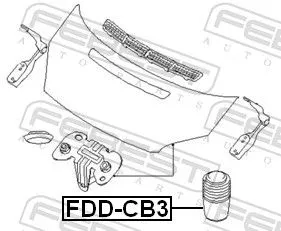 FEBEST Buffer, bonnet (FDD-CB3)