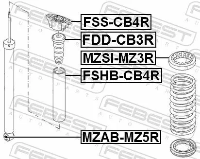 FEBEST Rubber Buffer, suspension (FDD-CB3R)