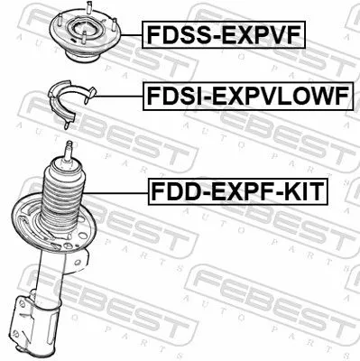 FEBEST Rubber Buffer, suspension (FDD-EXPF-KIT)