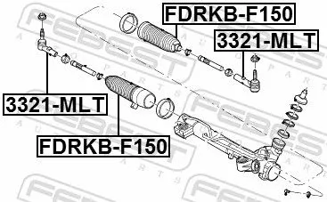 FEBEST Bellow, steering (FDRKB-F150)