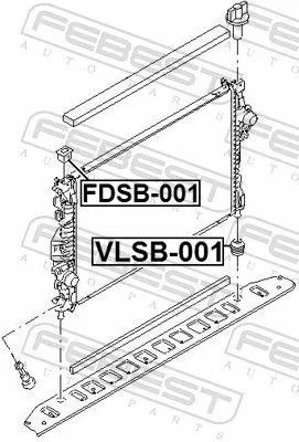 FEBEST Mounting, radiator (FDSB-001)