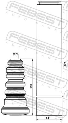 FEBEST Dust Cover Kit, shock absorber (FDSHB-FOCIIR-KIT)