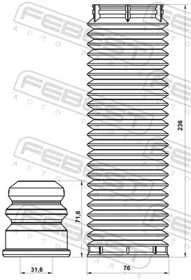 FEBEST Dust Cover Kit, shock absorber (FDSHB-GALIIF-KIT)