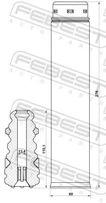 FEBEST Dust Cover Kit, shock absorber (FDSHB-KUGIIR-KIT)