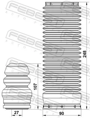 FEBEST Dust Cover Kit, shock absorber (FDSHB-TRVIIF-KIT)